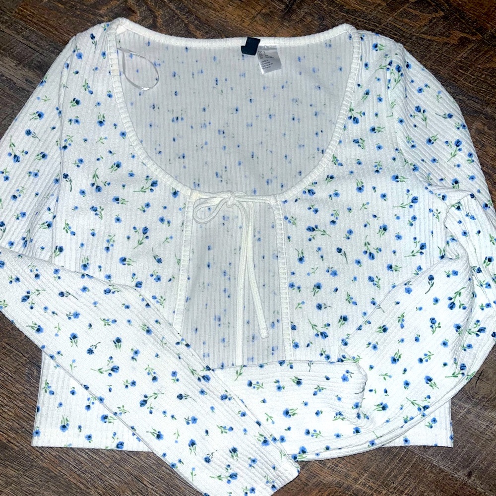 Floral white shirt